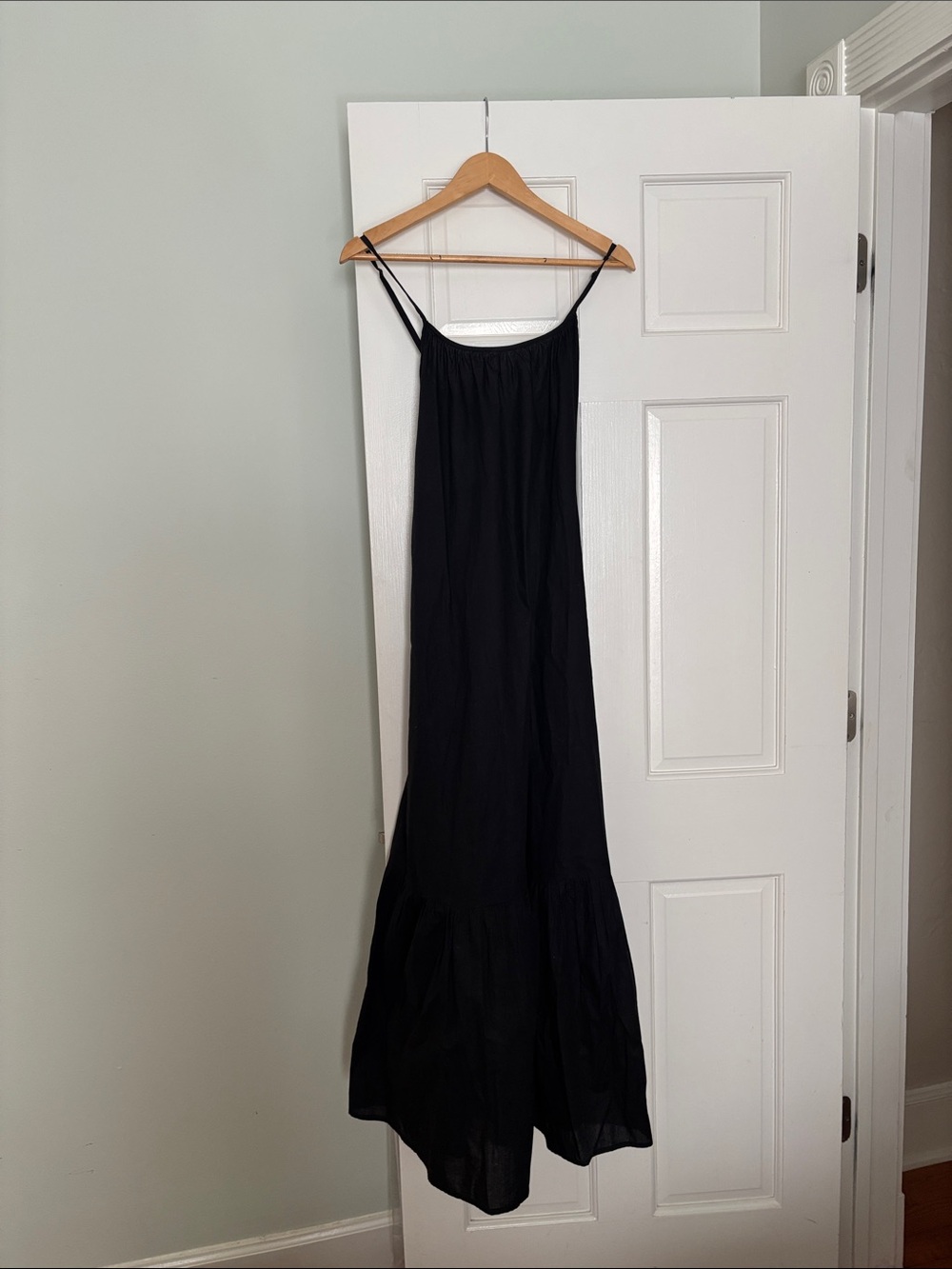 Women's ASOS Black Slip Maxi Dress - Minimal Spaghetti Strap